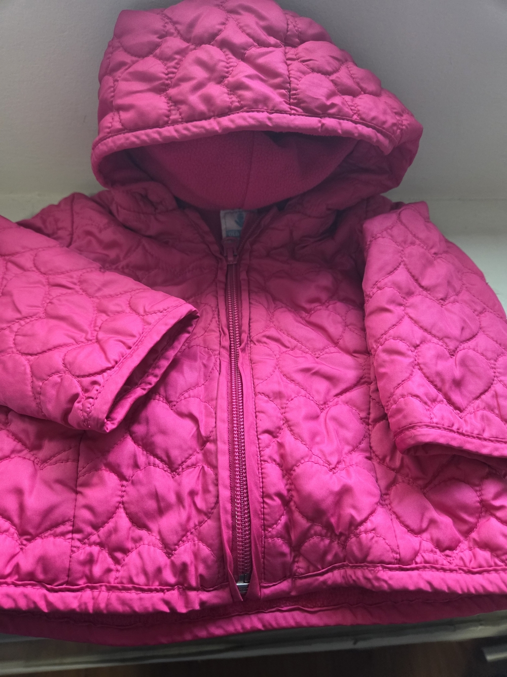 Old Navy Quilted Hooded Jacket in Bright Pink